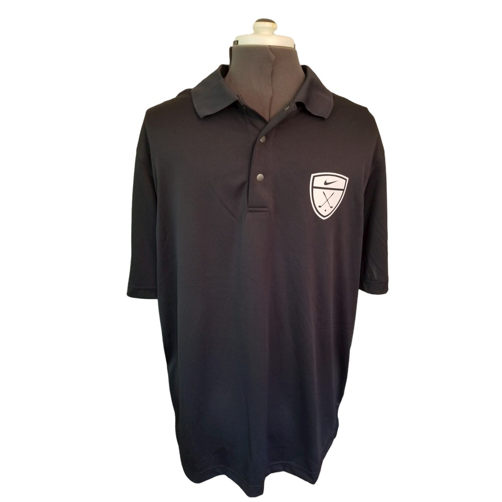 Nike Golf Harriton Dark Charcoal Polo Men's Shirt Size L, PIT TO PIT 25 IN NWT